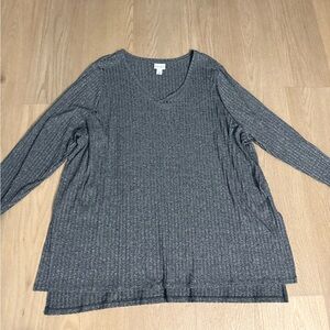Ava & Viv Charcoal Long Sleeve Top